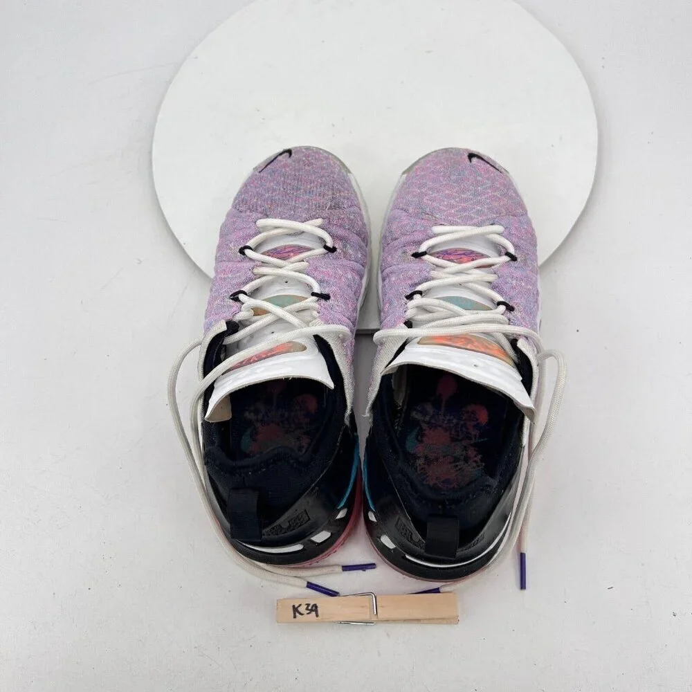 Nike LeBron 18 Youth Size 4.5Y Women 6 CW2760 900 Purple White Black Red Shoes